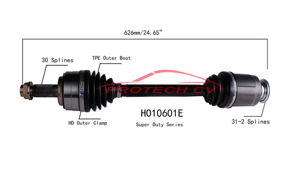 HO10601E CV  CV Axle Assembly Heavy Duty Clamp TPEE Boot  Cold Forging Grinding Process Technology EXTREME Weather Unit